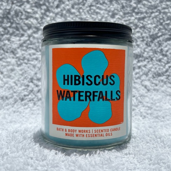 Bath & Body Works Accents Hibiscus Waterfalls Single Wick Candle